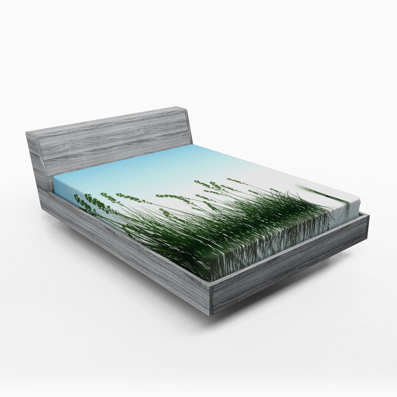 Microfiber Floral Fitted Sheet, Full Fitted Sheet