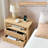Overstreet Fluted Nightstand Set of 2 with Charging Station, 2-Drawer Bedside Tables with Open Shelf and Solid Wood Legs-120830563-121591851