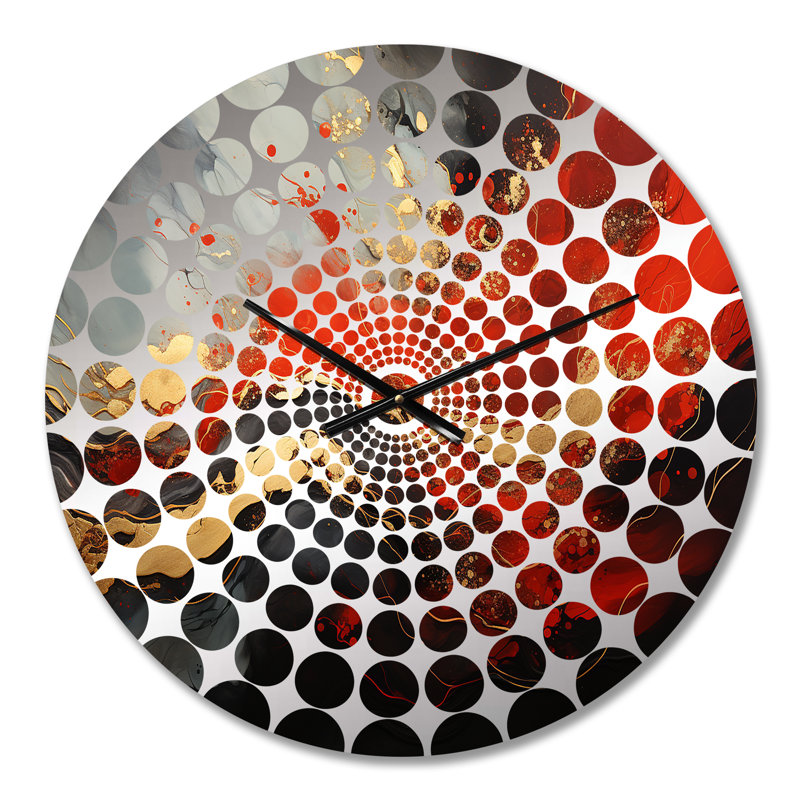 Raionna - Horloge murale peinture abstraite, Petit