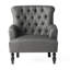 Fauteuil club en tissu gris foncé de 33,32 po Profondeur, 33,61 po de largeur, 36,3 po de hauteur, sophistiqué, large, haut, poids de 40,3 lb