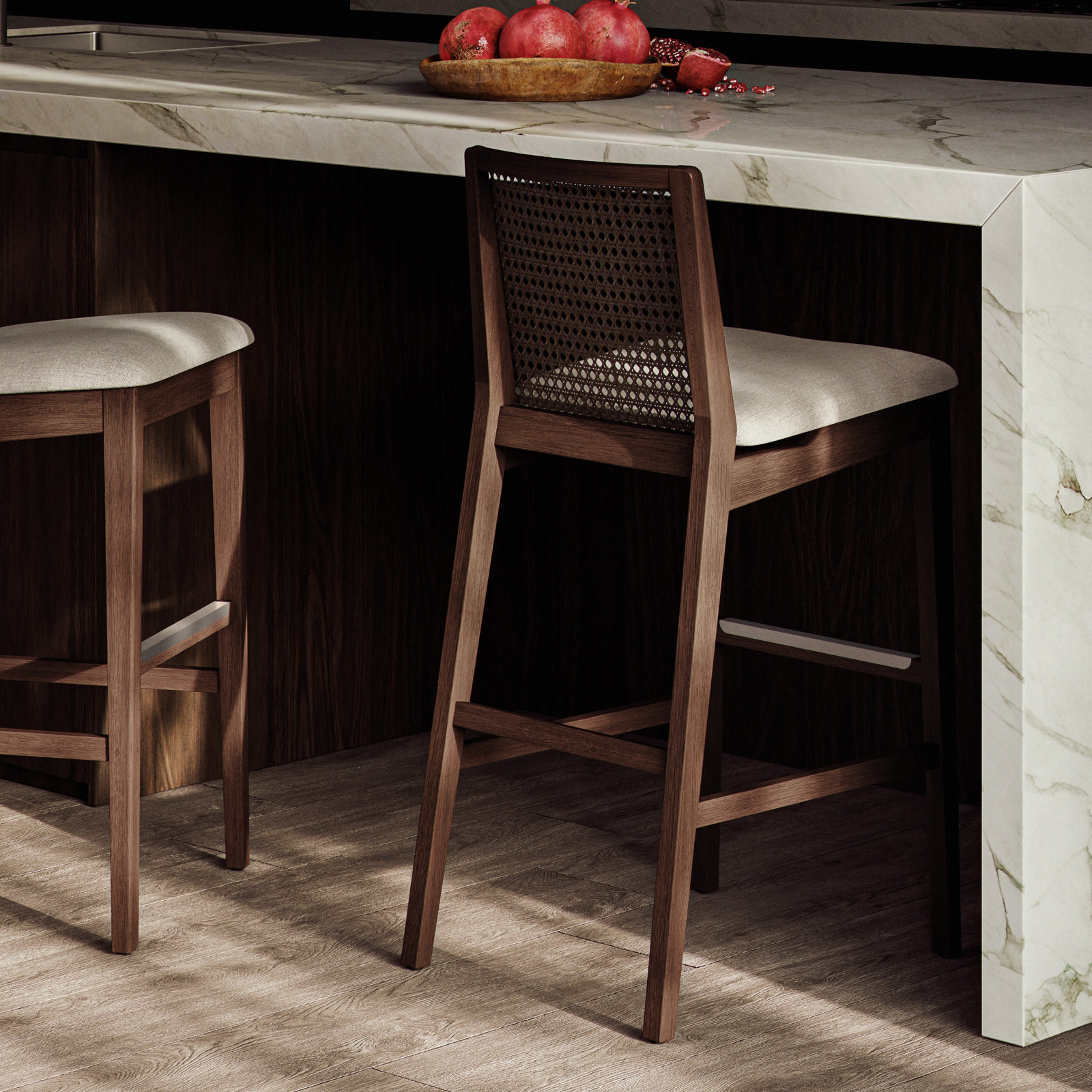 Mag Bar and Counter Stool, Medley Ivory/Brown/Natural, Counter Stool (25.5" Seat Height)