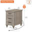 Francene 24.4'' tall 3 - Drawer End Table and Built-In Outlets-1500190048