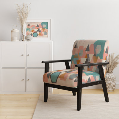 Fauteuil d'appoint rembourré Geometric Hexagons