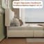Haden Lambswool Boucle Upholstered Platform Bed Frame with Adjustable Headboard-434288339-434288351