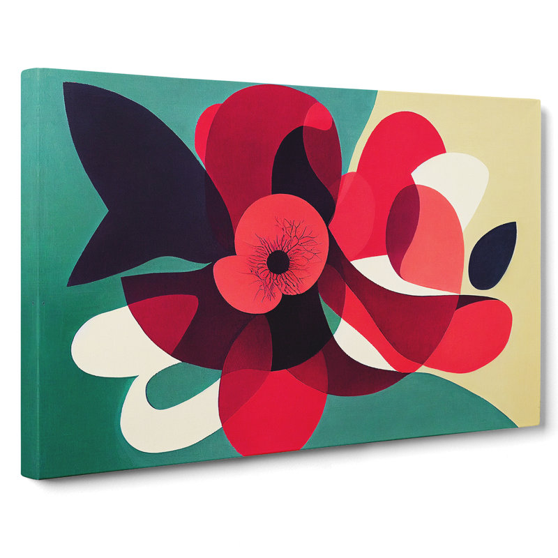 Enlightened Abstract Flowers - Wrapped Canvas, 35cm H x 50cm W x 3cm D