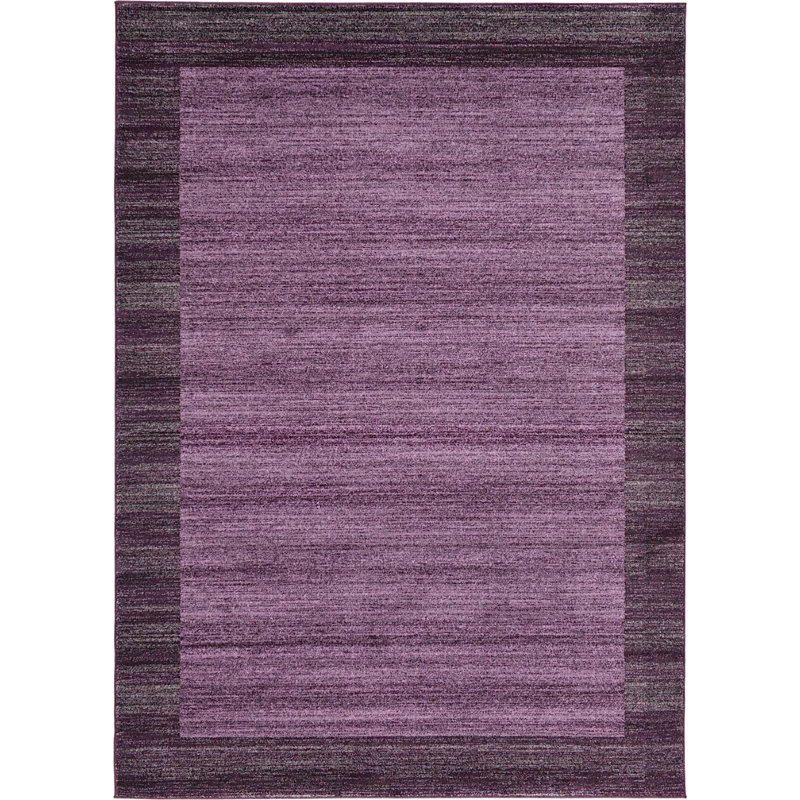 Tapis mauve à motif géométrique Desdemona, Rectangle 7 pi x 10 pi