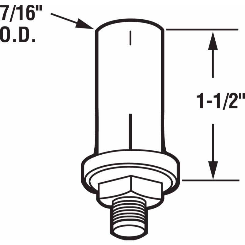 Nylon Adjustable Bi-Fold Door Bottom Pivot, for Cox (2 Pack)