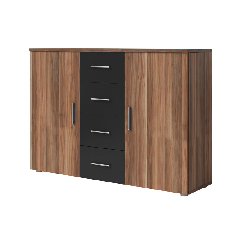 Santa Rosa 132cm Sideboard, Core walnut red and black