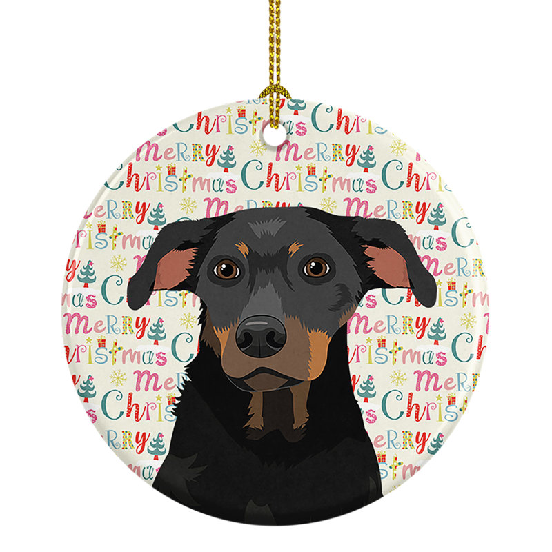 Ornement suspendu en céramique Rottweiler 5