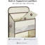 Paquet de 1 organisateur de rangement au-dessus de la porte, organisateur de porte de placard à charge de 35,2 lb, organisateur de salle de bain sans affaissement avec 4 bacs, 6 poches latérales, rangement de porte pour les essentiels de la chambre de bébé, beige
