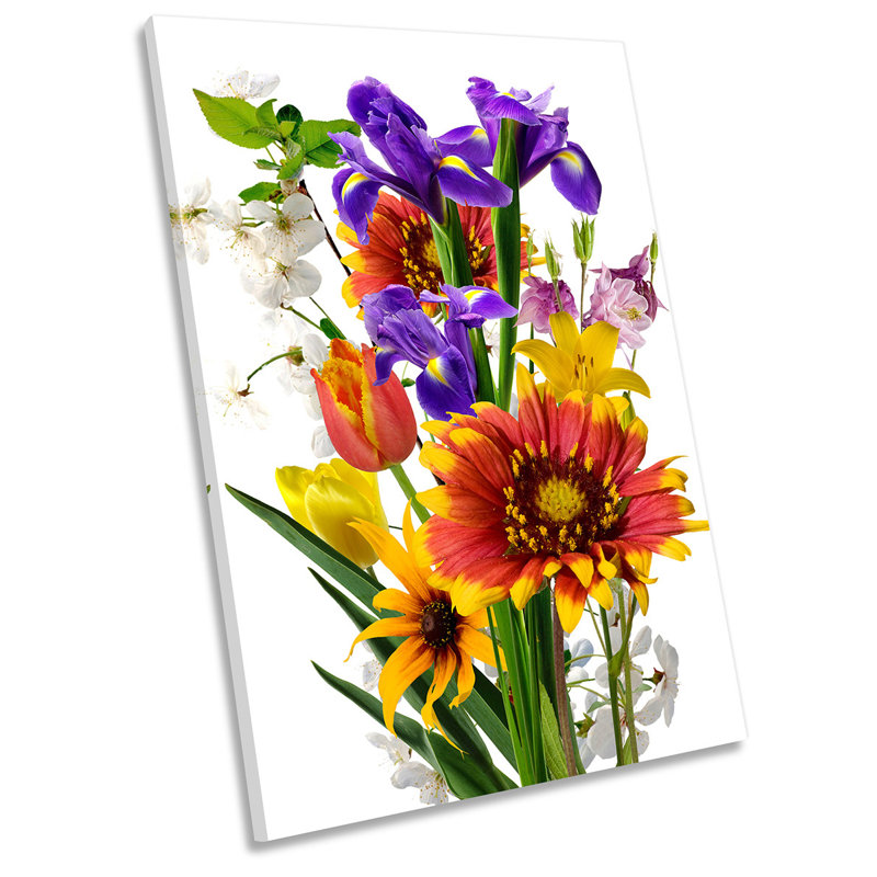 Garden Flowers Floral - Wrapped Canvas Print, 45.7cm H x 30.5cm W x 2cm D