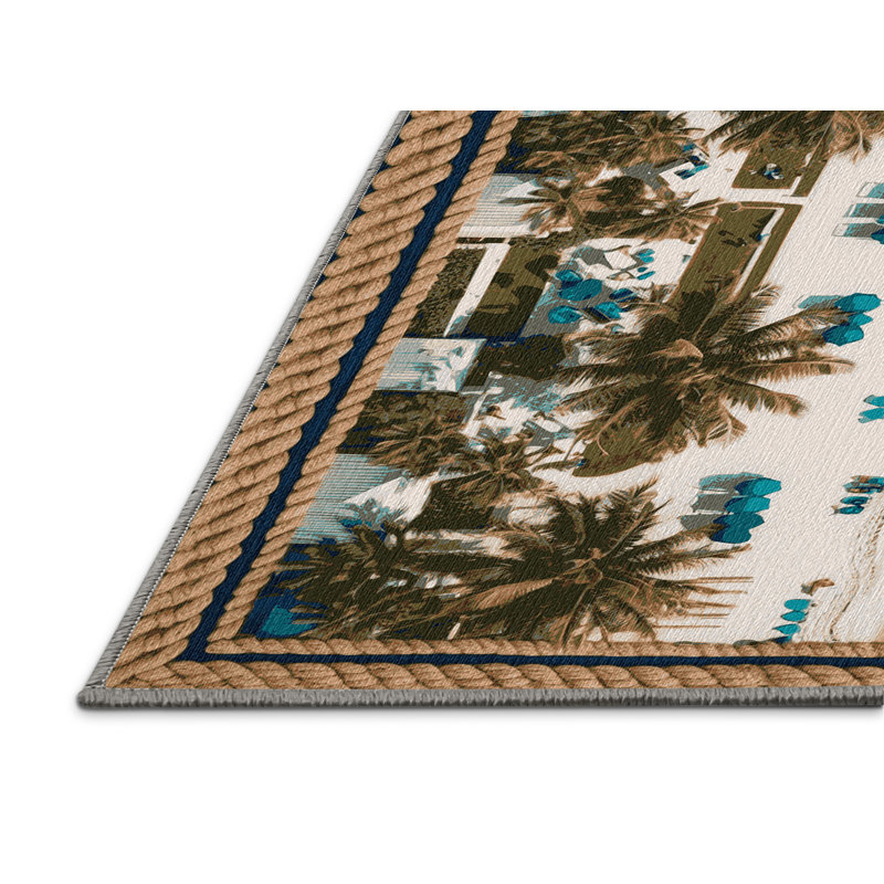  Tapis bord de mer lavable, Rectangulaire 8 pi x 12 pi