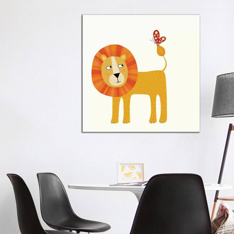 Lion by Nic Squirrell - Print on Canvas, Wrapped Canvas, 45.72 cm H x 45.72 cm W x 3.175 cm D