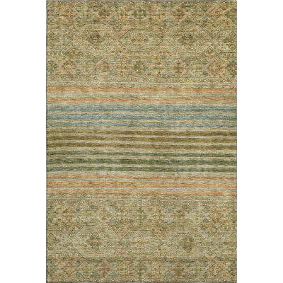 Premium Machine Washable Brennon AMF1641 Stripes Rug