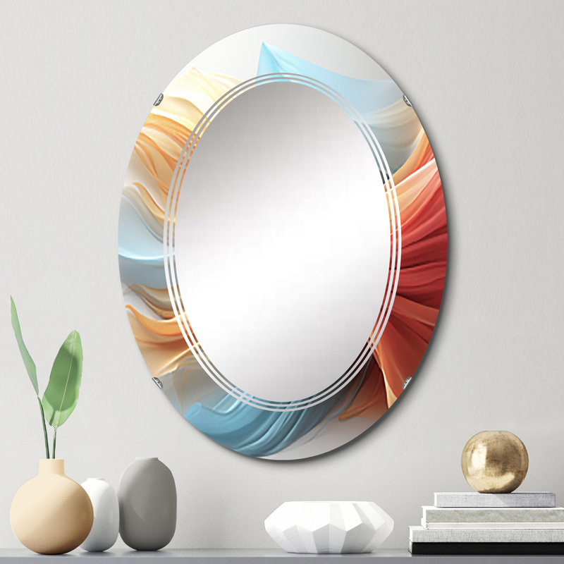 Pitanga - Miroir mural moderne ovale, 30 po x 20 po