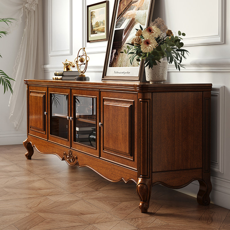 Meuble télé français rétro, Brun-roux
