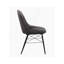 Ensemble de 2 chaises d'appoint en tissu gris foncé et finition noire