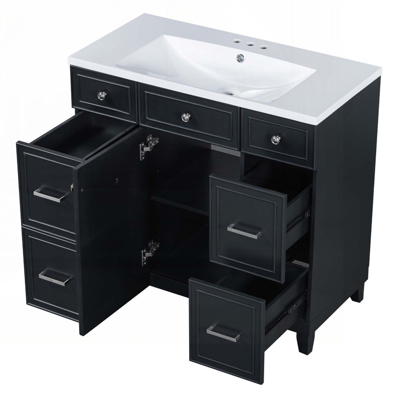 36"Bathroom Vanity with Resin Sink