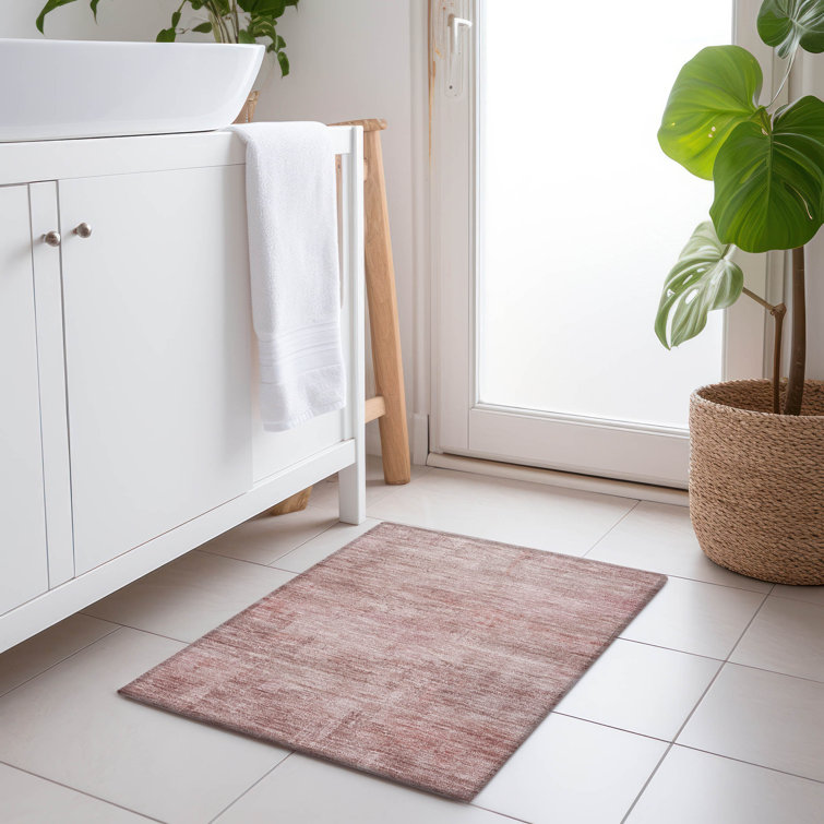 Machine Washable Indoor/Outdoor Claudian ACN1650 Blush Rug