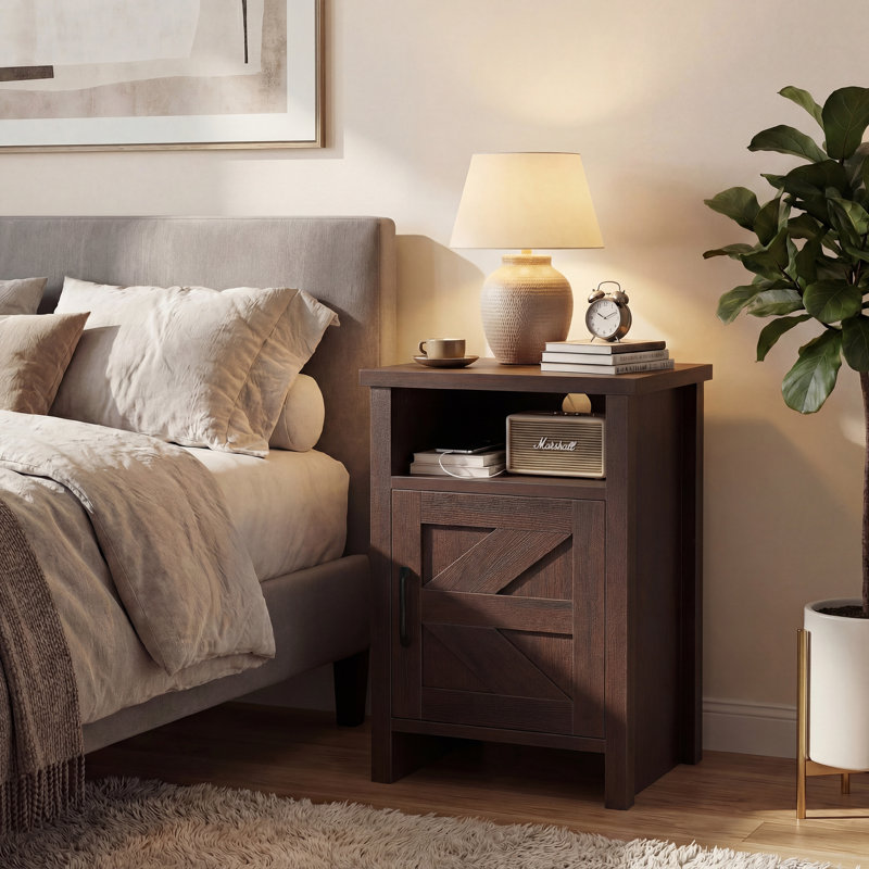 Haslingden Nightstand, Dark Brown, Individual