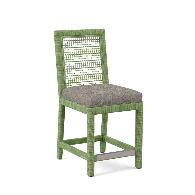 Tabouret de comptoir 24 po Scotia Glinda, Céleri, Gris de base 0317-83