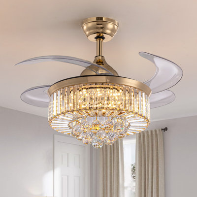 Ventilateur de plafond en cristal Houstyn