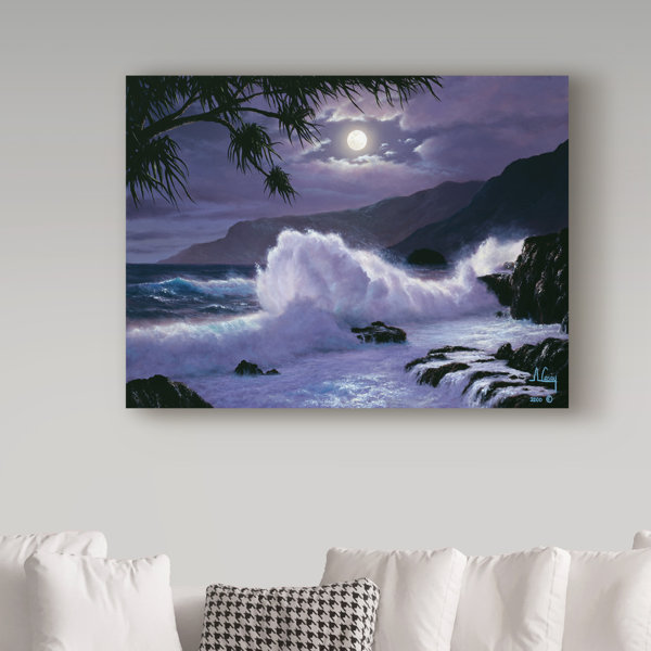 Trademark Art Anthony Casay Large Waves On Canvas by Anthony Casay Print | Wayfair Anthony Casay Large Waves On Canvas by Anthony... 