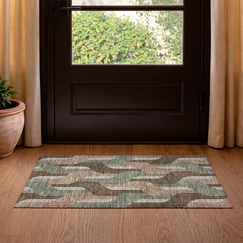 Tapis de qualité supérieure lavable à la machine Mayfield AMF2422, Chocolat, 1 pi 8 po x 2 pi 6 po