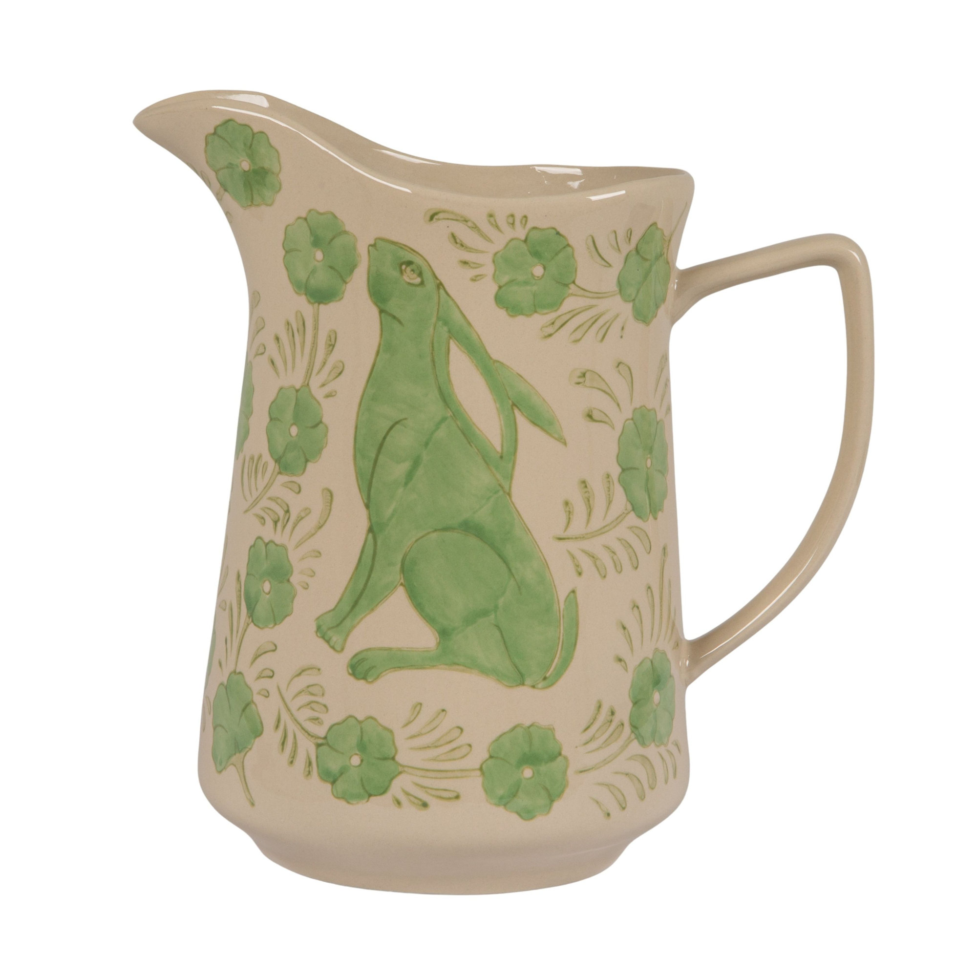 Antionio 109oz. Stoneware Pitcher, Green