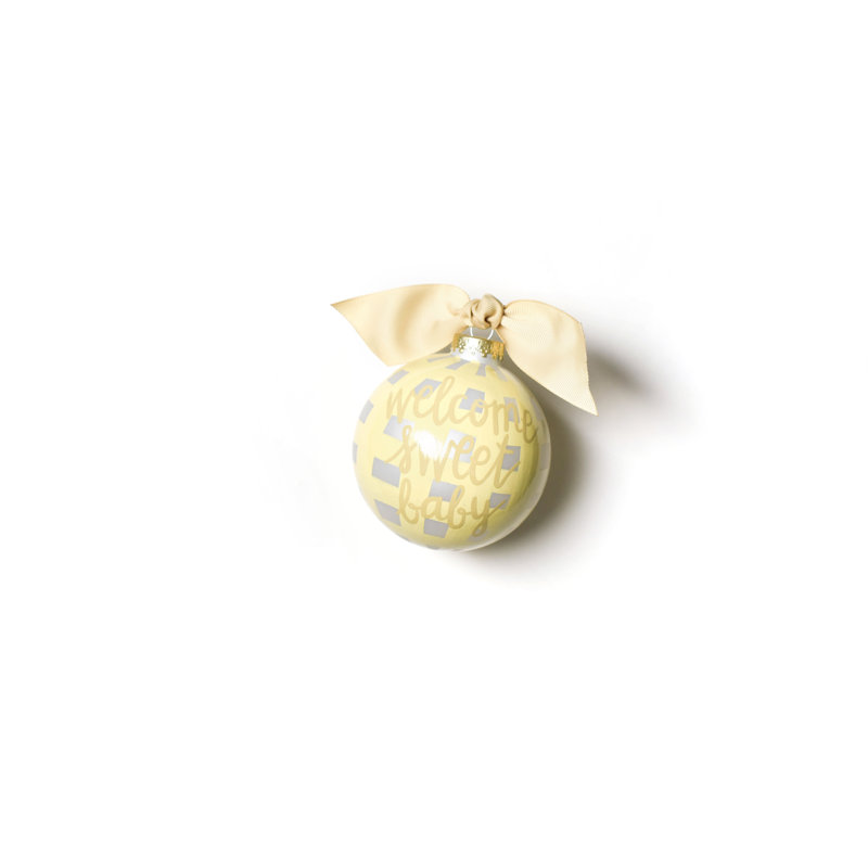 Ornement boule en vichy Welcome Sweet Baby