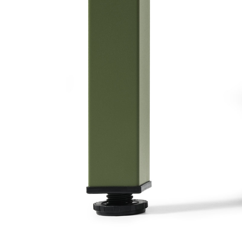 59"×35.4" Outdoor Metal Rectangular Dining Table, Green