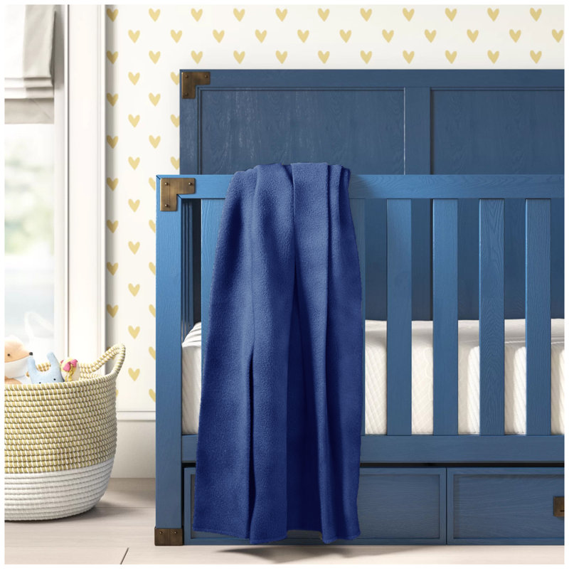 Lacey-Louise 100% Polyester Soft Reversible Mink Faux Plush Fur Fleece Throw/ Blanket, W130 x L150cm, Navy