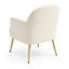Chaise d'appoint moderne en forme de tonneau minimaliste en velours avec pieds en métal-784286276