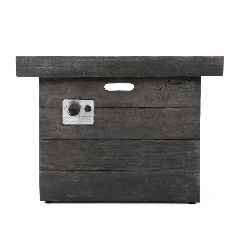 Foyer d'extérieur 32 po en oxyde de magnésium gris 40 000 pour profiter des nuits d'été Grand, 32,77 po de large gris, matériau, profondeur