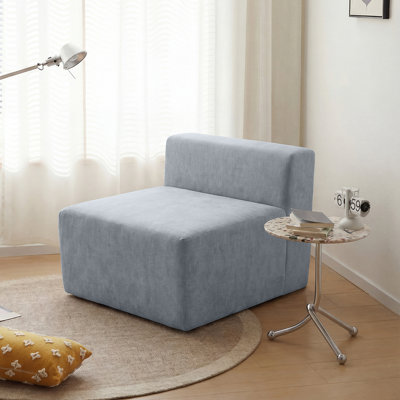 Causeuse de canapé simple en forme de cube, conception compacte légère, chaise longue / repose-pieds polyvalent, rembourrage en mousse robuste, rembourrage épais, peu encombrant pour le salon / la chambre à coucher