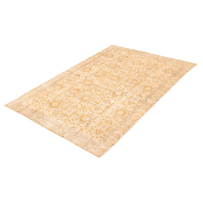 Danuel One-of-a-Kind 6'2" X 9'6" 2000s Wool Area Rug in Ivory