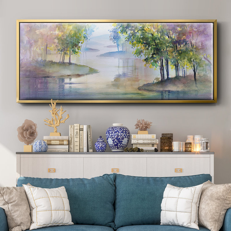 Meandering Lake II- Framed Canvas