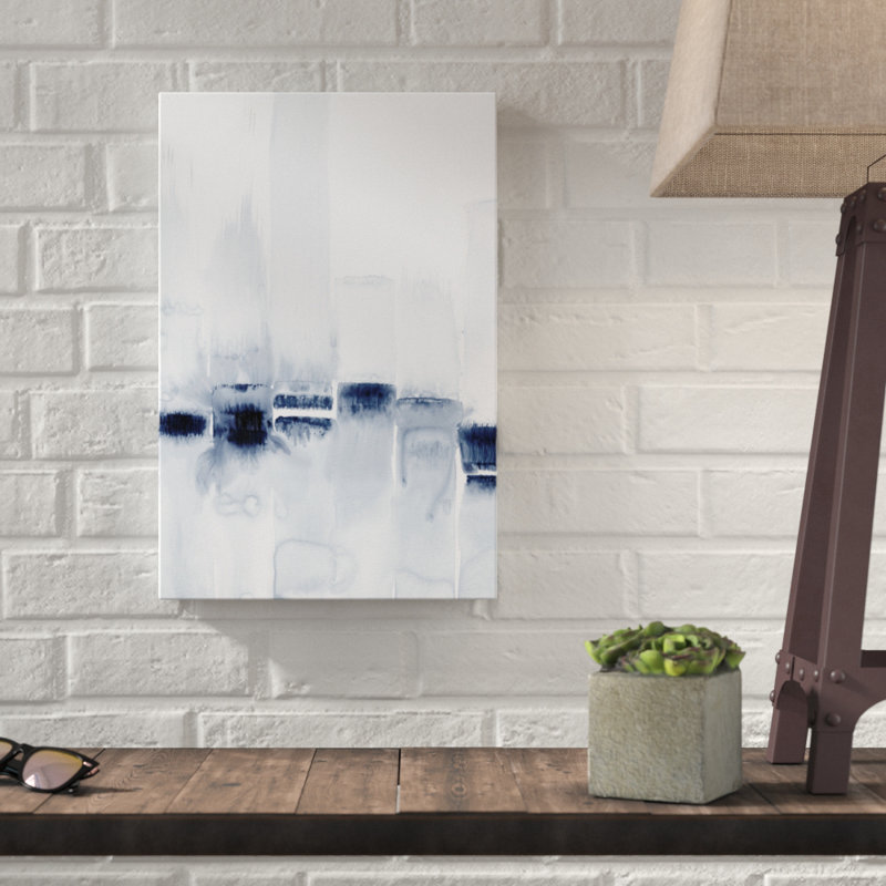 «City Across The Water I» par Ethan Harper, peinture sur toile, H 18 po x l 12 po