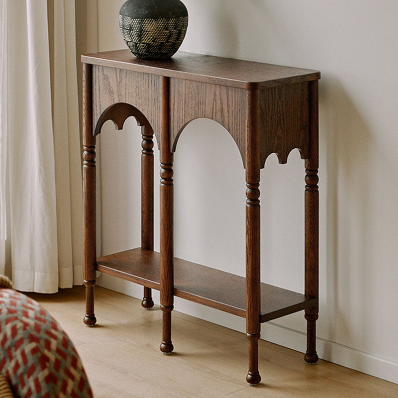 Console American Country rétro simple., Brun