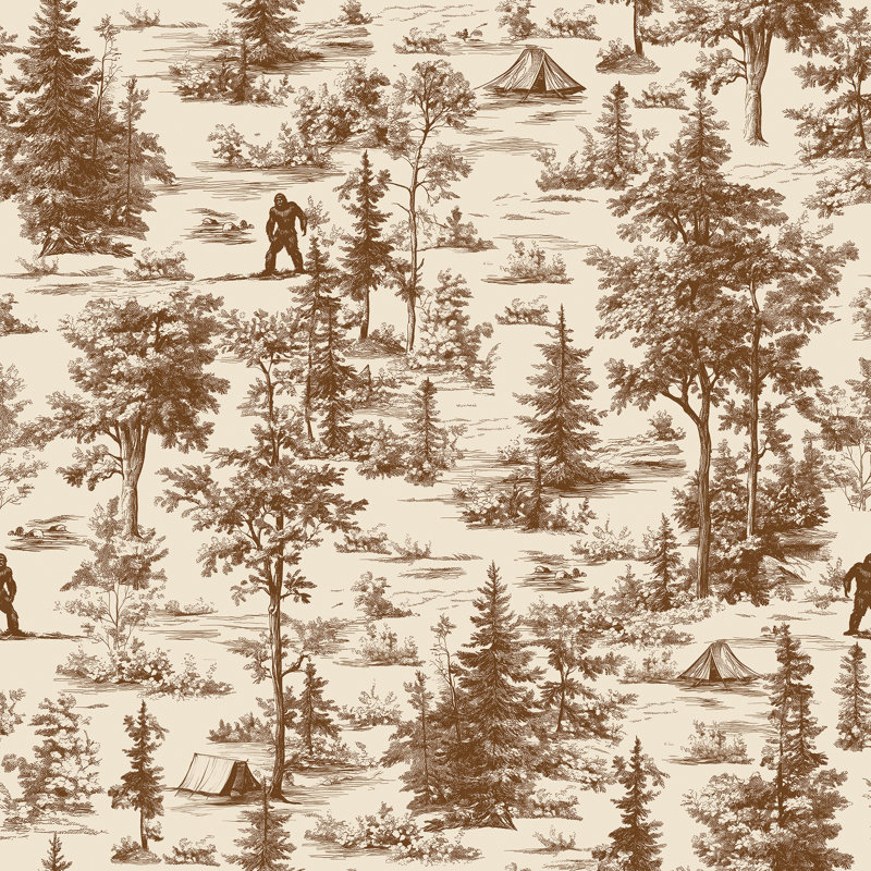 Papier peint adhésif Bigfoot Novelty Toile, Brun