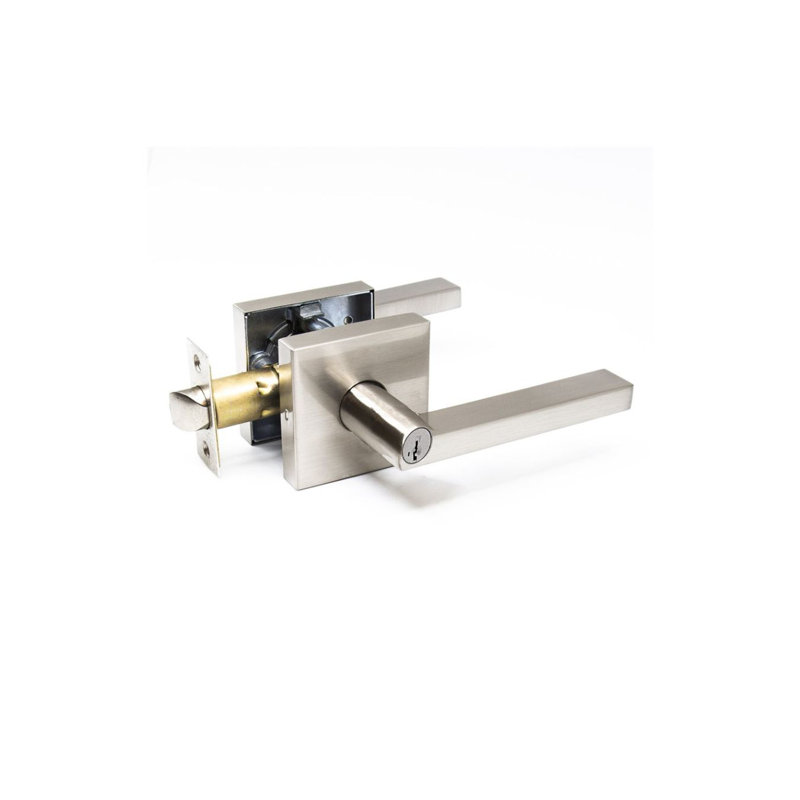 Levier de porte satiné en nickel