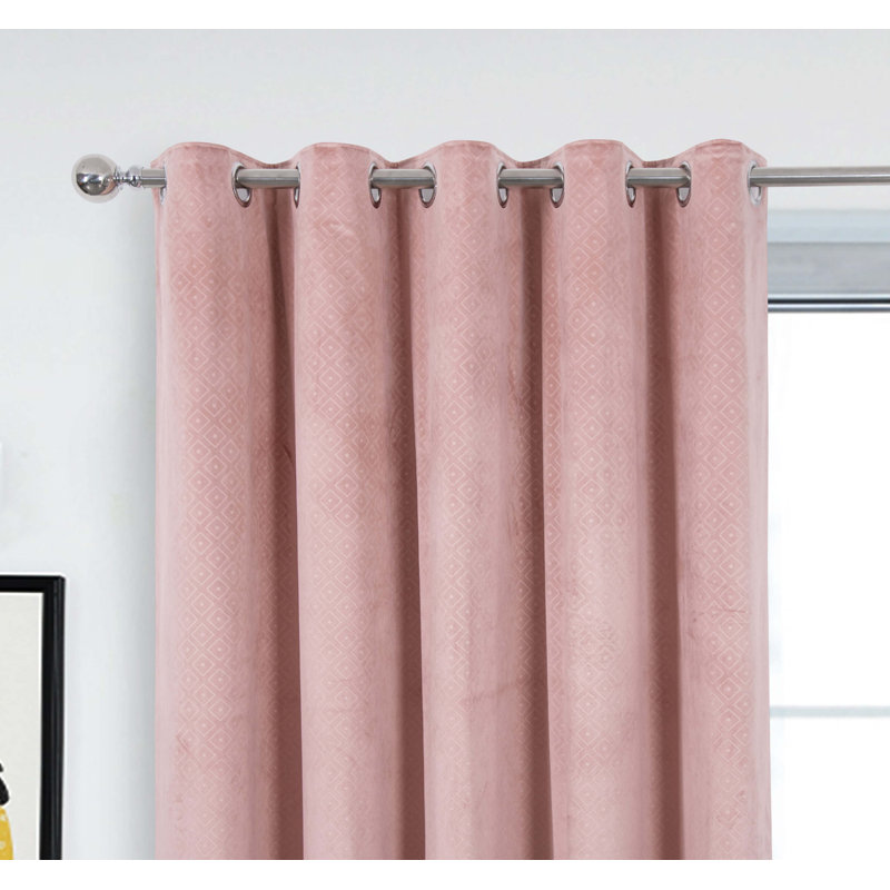 Ahzariah Room Darkening Curtain Pair, Blush, 229 x 229cm
