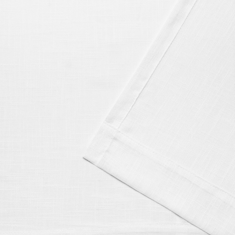 Paire de rideaux semi-transparents Leon, Blanc, l 54 po x L 63 po