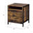 Rustic Oak & Black Finish Nightstand