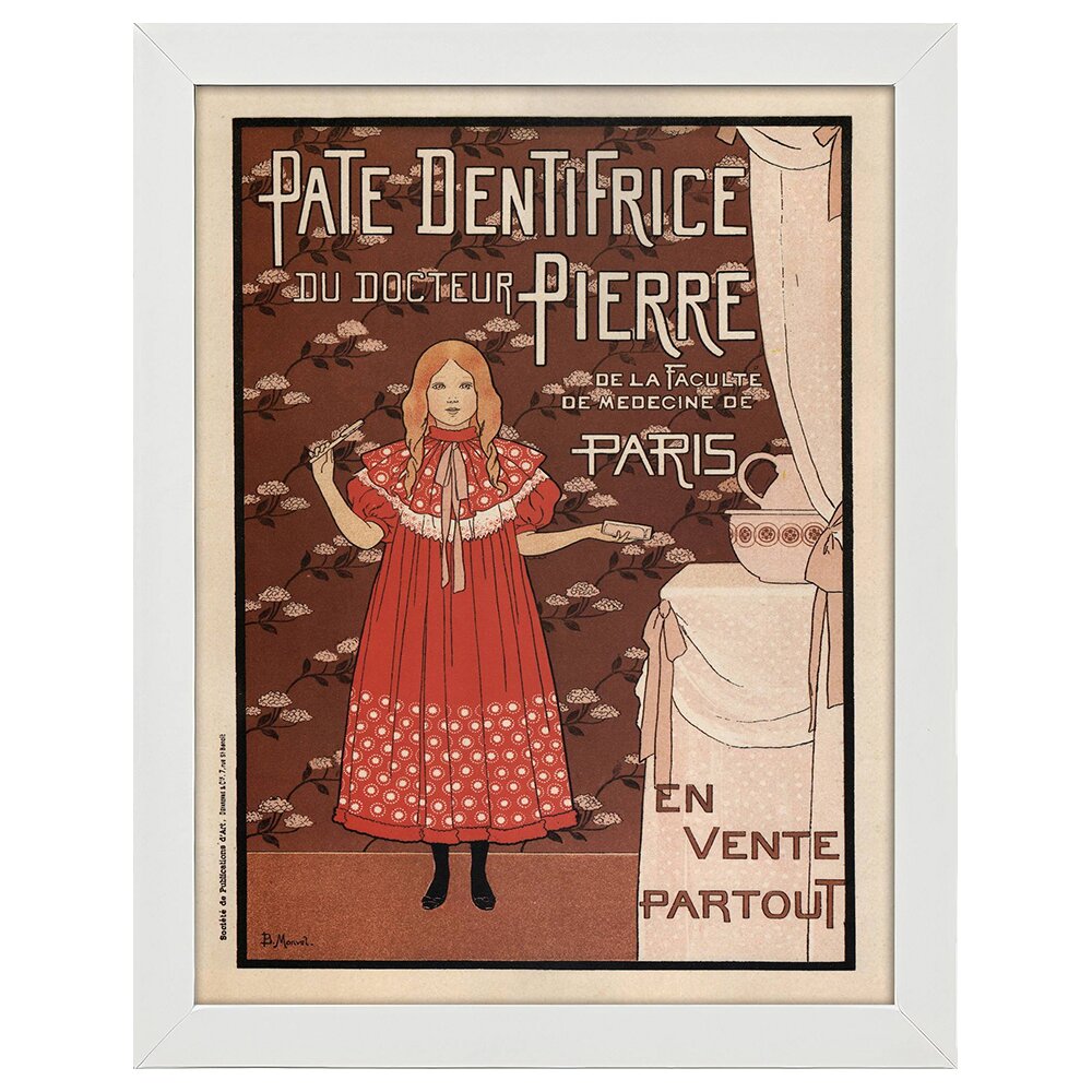 Leinwandbild Vintage Artistic Poster Pâte Dentifrice Du Docteur Pierre