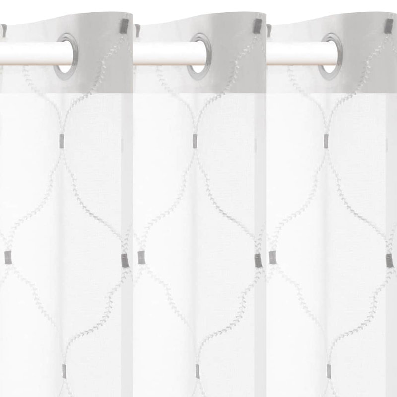Arelious Sheer Curtain, Width 140cm x Drop 175cm, White
