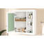 Armoire de salle de bain murale avec miroir - blanc, et rangement en blanc