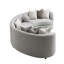 Canapé modulaire Ivria Grey Boucle avec 9 coussins