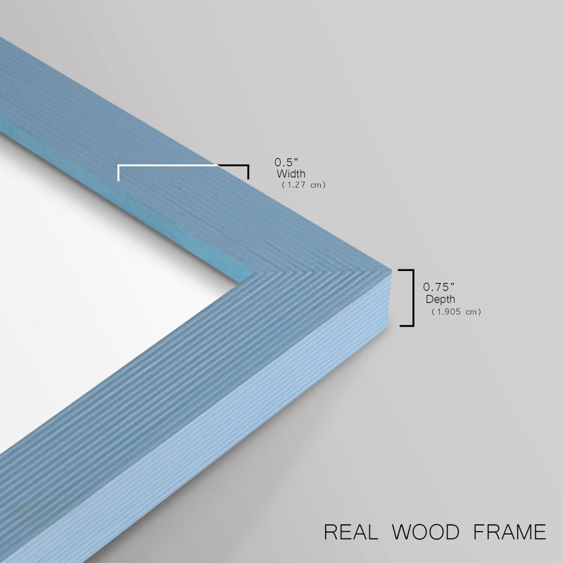 Reflections of My Mind Framed Print - Solid Wood, 10" H x 8" W, Blue