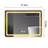 Bathroom Led Lighted Mirror - Fog Switch, Smooth Surface, Long Lasting Performance, Aluminium Coating, Long-Term Stability